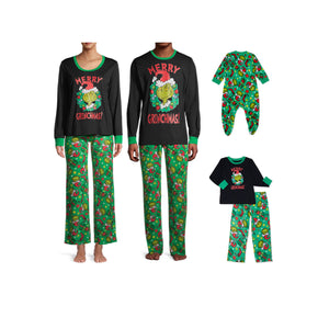 Xmas Grinch Printed Matching Pajamas